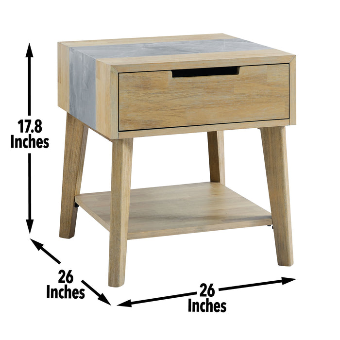 Calgary - 3 Piece Occasional Table Set, Sintered Stone Inlay - Brown – Table Sets by Steve Silver Furniture at Furniture Wholesale Plus , Nashville furniture store