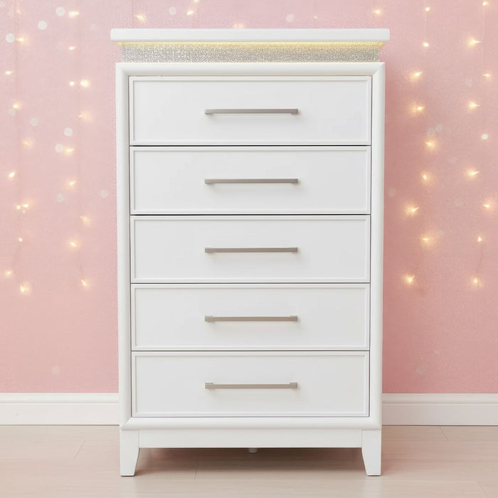 Reflections - 5 Drawer Chest With Lights – Accent Chests by Liberty Furniture at Furniture Wholesale Plus , Nashville furniture store
