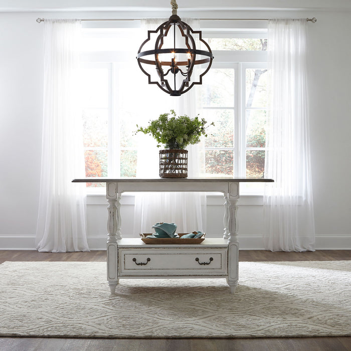 Magnolia Manor - Gathering Table - Antique White – Counter Tables by Liberty Furniture at Furniture Wholesale Plus , Nashville furniture store