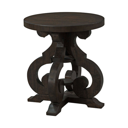 Stone - End Table With PU Base - Dark Walnut – End Tables by Elements International at Furniture Wholesale Plus , Nashville furniture store