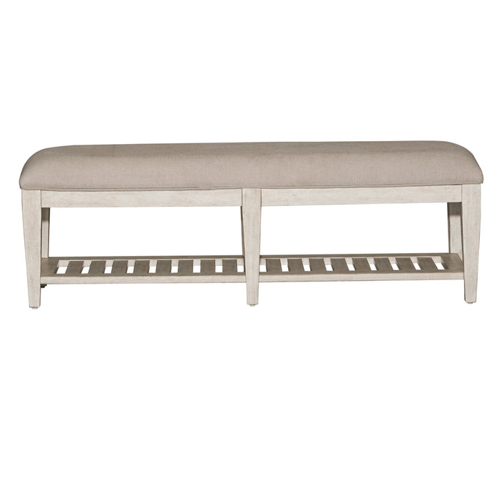 Heartland - Bed Bench - Antique White / Tobacco Tops – Bed Benches by Liberty Furniture at Furniture Wholesale Plus , Nashville furniture store