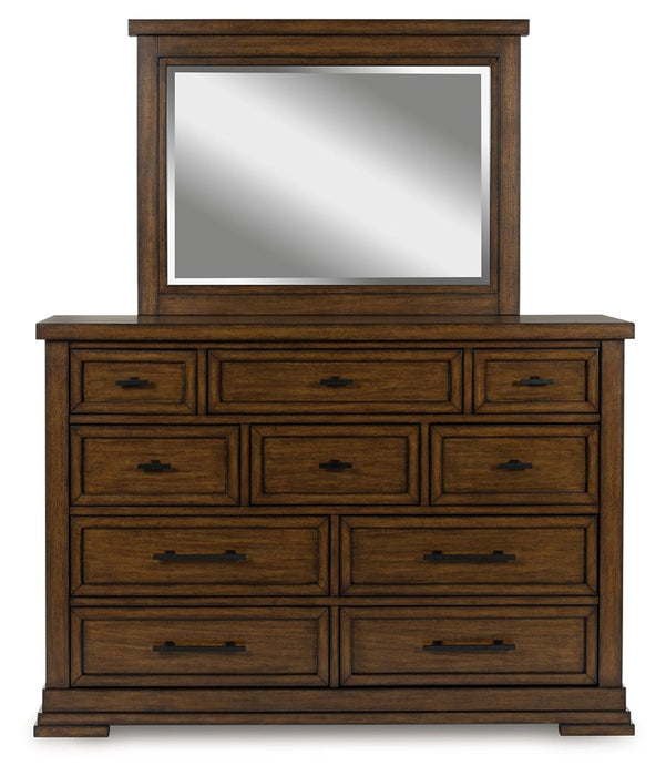 Taffenbrook - Dresser And Mirror - Medium Brown – Dresser & Mirror by Signature Design by Ashley® at Furniture Wholesale Plus , Nashville furniture store