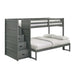 Sami - Step Bunk With Left Headboard – Bunk Beds by Elements International at Furniture Wholesale Plus , Nashville furniture store