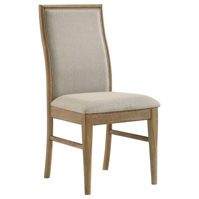 Adina - Upholstered Dining Side Chair (Set of 2) - Barley – Chair Sets by Coaster Fine Furniture at Furniture Wholesale Plus , Nashville furniture store