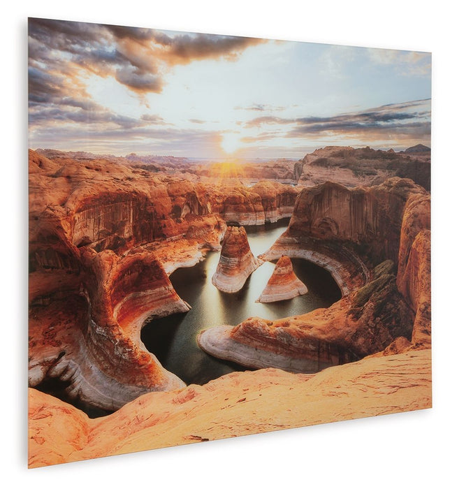 Deemsdon - Wall Art - Blue / Amber – Wall Decor by Signature Design by Ashley® at Furniture Wholesale Plus , Nashville furniture store