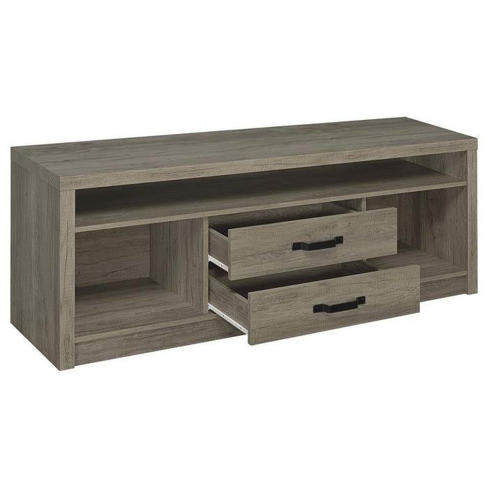 Burke - 2-Drawer Engineered Wood TV Stand - Gray Driftwood – TV Stands by CoasterEssence at Furniture Wholesale Plus , Nashville furniture store