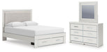 Zuraleus - Upholstered Panel Platform Storage Bedroom Set – 3 Piece Bedroom Sets by Signature Design by Ashley® at Furniture Wholesale Plus , Nashville furniture store