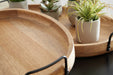 Jocelyne - Tray Set (Set of 2) - Brown / Black – Trays by Signature Design by Ashley® at Furniture Wholesale Plus , Nashville furniture store