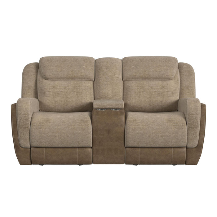 Hornet - Motion Glider Loveseat With Console – Reclining Loveseats by Elements International at Furniture Wholesale Plus , Nashville furniture store