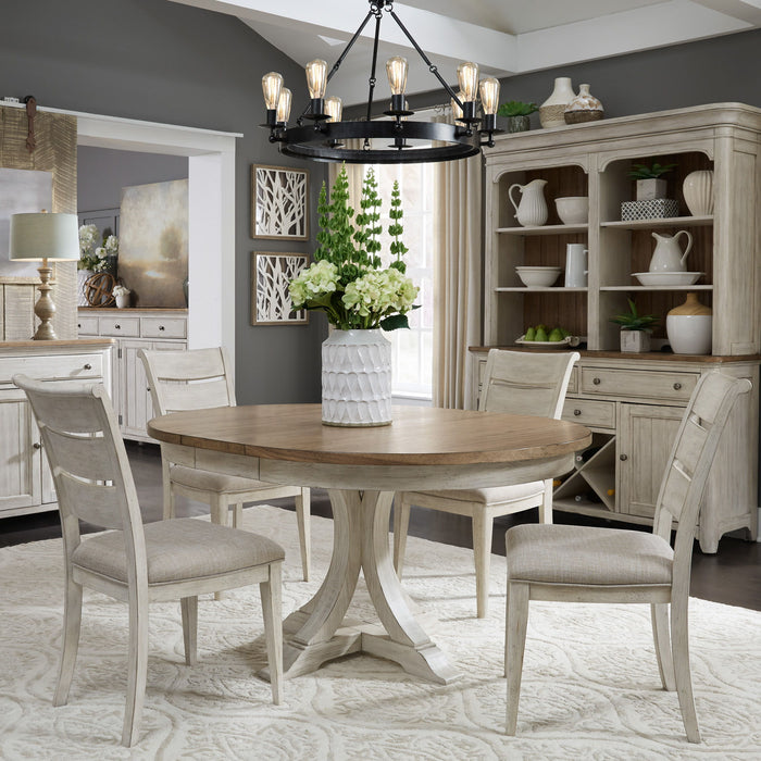 Farmhouse Reimagined - Pedestal Table Set – 5 Piece Dining Room Sets by Liberty Furniture at Furniture Wholesale Plus , Nashville furniture store