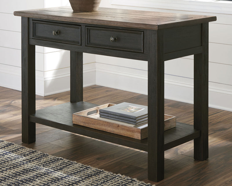 Tyler Creek - Sofa Table - Grayish Brown / Black – Sofa Tables by Signature Design by Ashley® at Furniture Wholesale Plus , Nashville furniture store