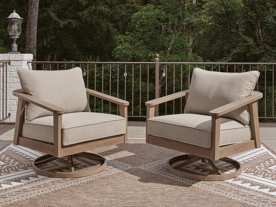 Harmony Headlands - Swivel Lounge With Cushion - Natural / Gray – Swivel Chairs by Signature Design by Ashley® at Furniture Wholesale Plus , Nashville furniture store