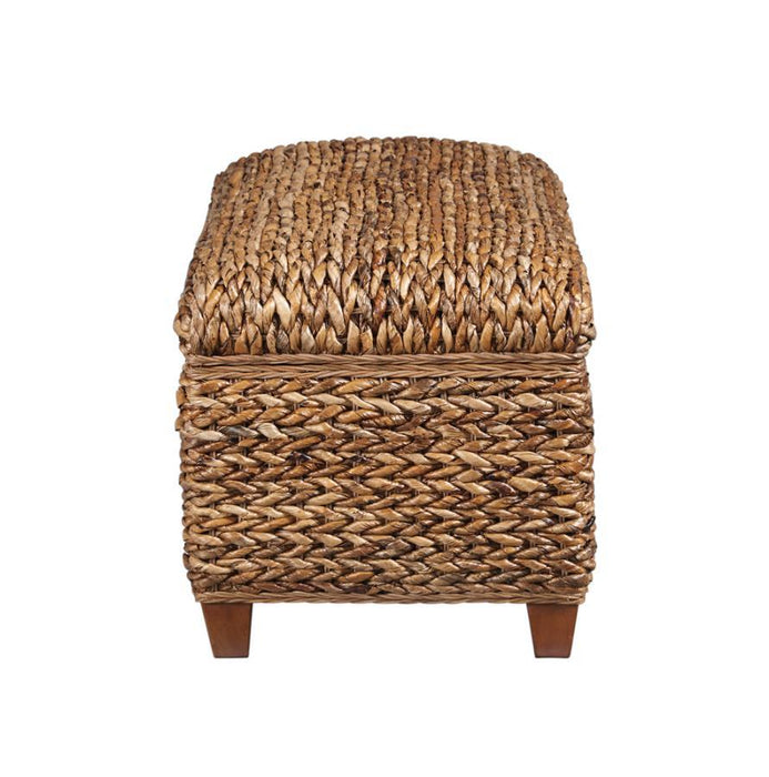 Laughton - Hand - Woven Banana Leaf Storage Trunk - Amber – Storage Benches by CoasterEssence at Furniture Wholesale Plus , Nashville furniture store
