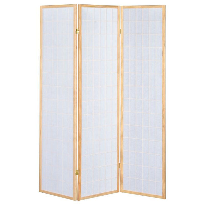 Carrie - 3-Panel Room Divider Folding Shoji Screen – Room Dividers by CoasterEveryday at Furniture Wholesale Plus , Nashville furniture store