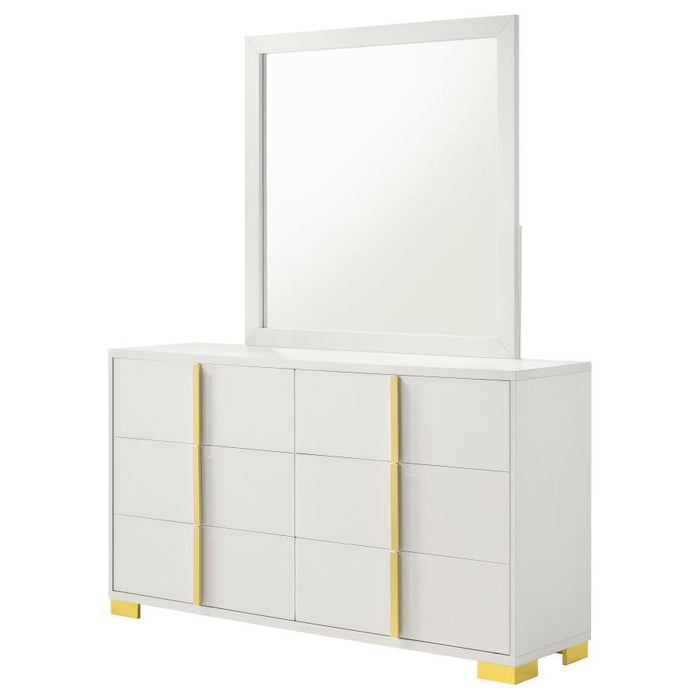Marceline - 6-Drawer Dresser With Mirror – Dresser & Mirror by Coaster Fine Furniture at Furniture Wholesale Plus , Nashville furniture store