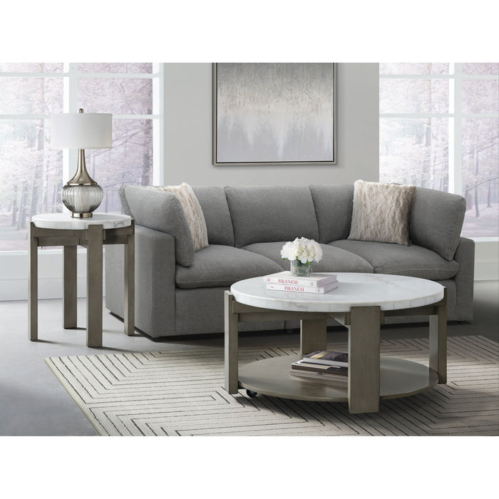 Rosamel - Round Coffee Table - Gray – Coffee Tables by Elements International at Furniture Wholesale Plus , Nashville furniture store