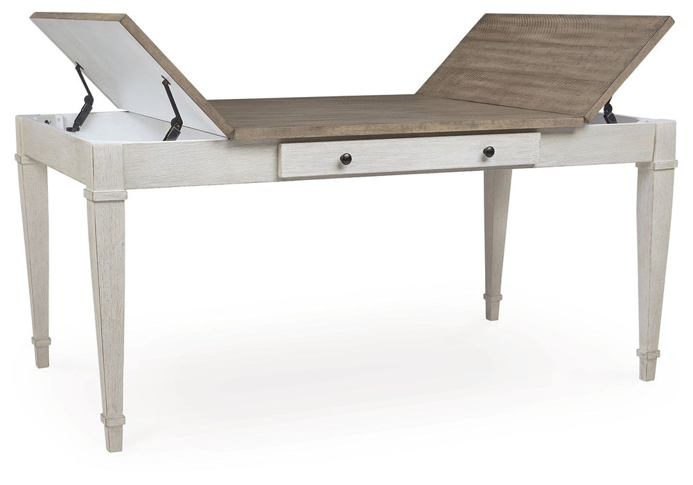 Skempton - RECT DRM Table w/Storage - White – Dining Tables by Signature Design by Ashley® at Furniture Wholesale Plus , Nashville furniture store