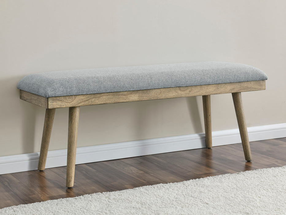 Vida - Polyester Dining Bench - Gray – Dining Benches by Steve Silver Furniture at Furniture Wholesale Plus , Nashville furniture store