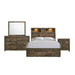 Bailey - Bookcase Panel Bedroom Set With Bluetooth – 4 Piece Bedroom Sets by Elements International at Furniture Wholesale Plus , Nashville furniture store