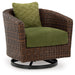 Horizon Hall - Brown / Green - Swivel Lounge With Cushion - Premium Swivel Chairs from Signature Design by Ashley® - Just $608! Shop now at Furniture Wholesale Plus  We are the best furniture store in Nashville, Hendersonville, Goodlettsville, Madison, Antioch, Mount Juliet, Lebanon, Gallatin, Springfield, Murfreesboro, Franklin, Brentwood