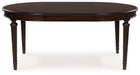 Lavinton - Oval Dining Room Extension Table - Brown – Dining Tables with Extensions by Signature Design by Ashley® at Furniture Wholesale Plus , Nashville furniture store