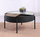 Ozella - Round Table With Hidden Storage Sandy – End Tables by Coaster Fine Furniture at Furniture Wholesale Plus , Nashville furniture store