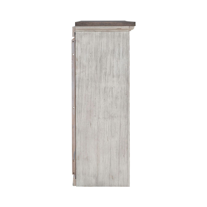 River Place - Entertainment Hutch - Riverstone White & Tobacco – Hutches by Liberty Furniture at Furniture Wholesale Plus , Nashville furniture store