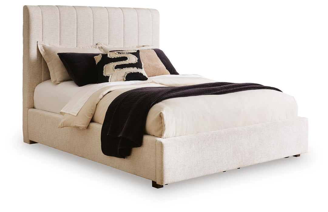 Shoralli - Queen Upholstered Storage Bed - Beige – Storage Beds by Signature Design by Ashley® at Furniture Wholesale Plus , Nashville furniture store