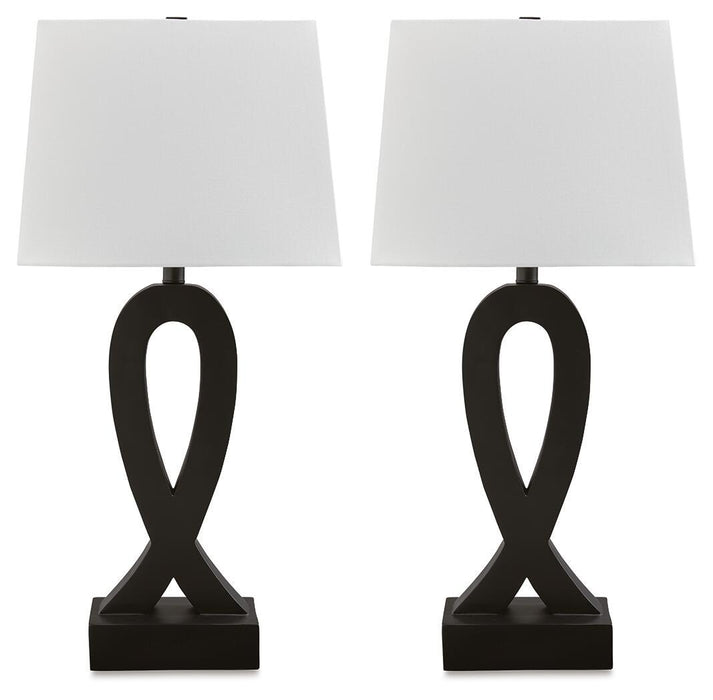Markellton - Poly Table Lamp (Set of 2) - Black – Table Lamps by Signature Design by Ashley® at Furniture Wholesale Plus , Nashville furniture store