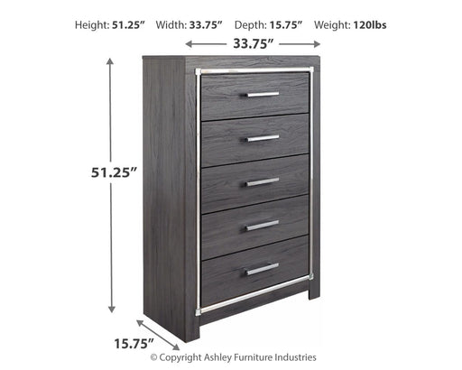 Lodanna - Five Drawer Chest - Gray – Accent Chests by Signature Design by Ashley® at Furniture Wholesale Plus , Nashville furniture store
