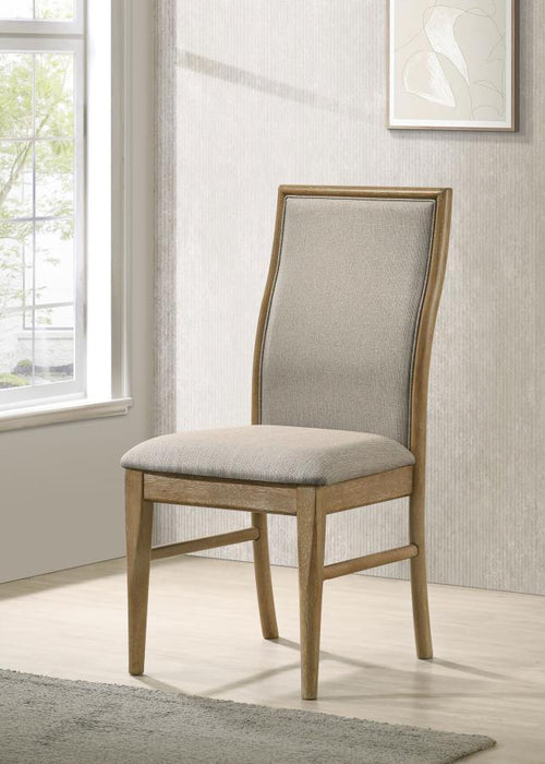Adina - Upholstered Dining Side Chair (Set of 2) - Barley – Chair Sets by Coaster Fine Furniture at Furniture Wholesale Plus , Nashville furniture store