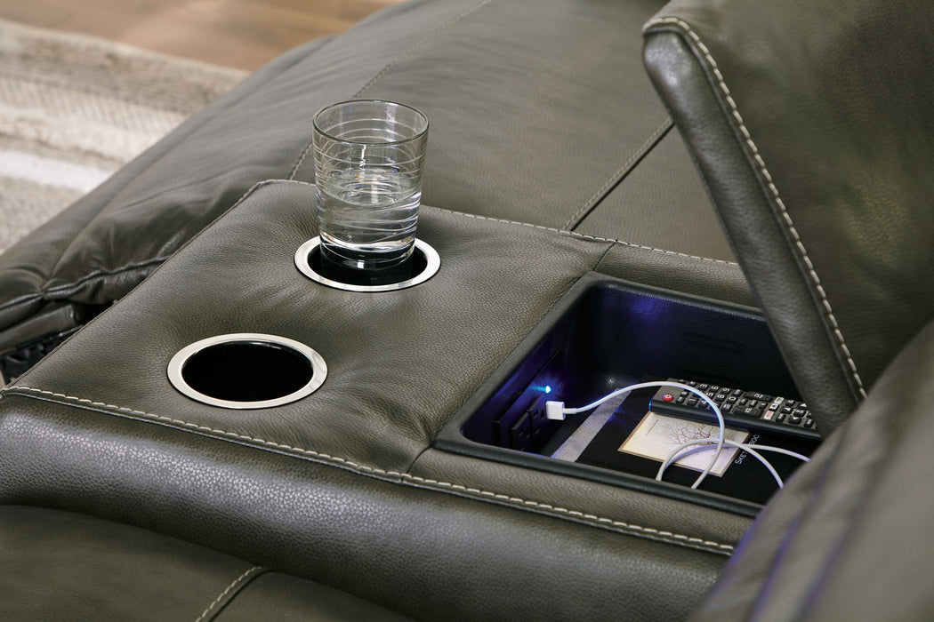 Center Line - Power Recliner Sectional – Reclining Sectionals by Signature Design by Ashley® at Furniture Wholesale Plus , Nashville furniture store