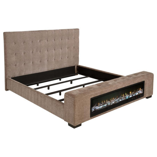 Senna - Upholstered Audio Flame Visualizer Bed – Upholstered Beds by Coaster Fine Furniture at Furniture Wholesale Plus , Nashville furniture store