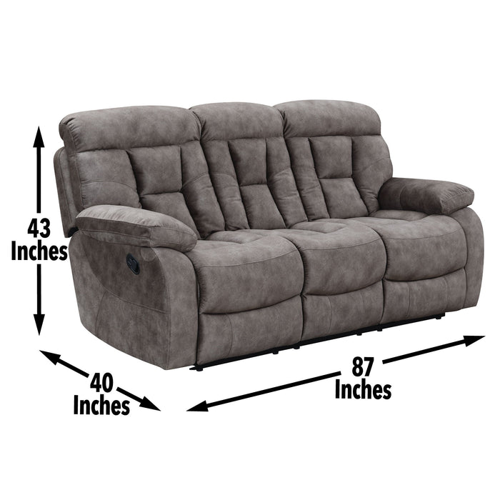 Bogata - Recliner Sofa - Dark Gray – Reclining Sofas by Steve Silver Furniture at Furniture Wholesale Plus , Nashville furniture store