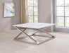 Zurich - Faux White Marble Top Coffee Table - White – Coffee Tables by Steve Silver Furniture at Furniture Wholesale Plus , Nashville furniture store