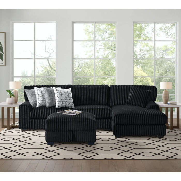 Nightfall - Storage Ottoman - Grand Cord Black – Storage Ottomans by Elements International at Furniture Wholesale Plus , Nashville furniture store