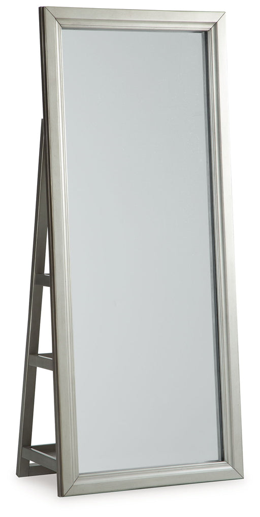 Evesen - Floor Standing Mirror With Storage - Champagne – Floor Mirrors by Signature Design by Ashley® at Furniture Wholesale Plus , Nashville furniture store