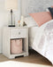 Paxberry - One Drawer Night Stand - Open Cubby - Whitewash – Accent Nightstands by Signature Design by Ashley® at Furniture Wholesale Plus , Nashville furniture store