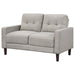 Bowen - Upholstered Track Arm Tufted Loveseat – Stationary Loveseats by Coaster Fine Furniture at Furniture Wholesale Plus , Nashville furniture store