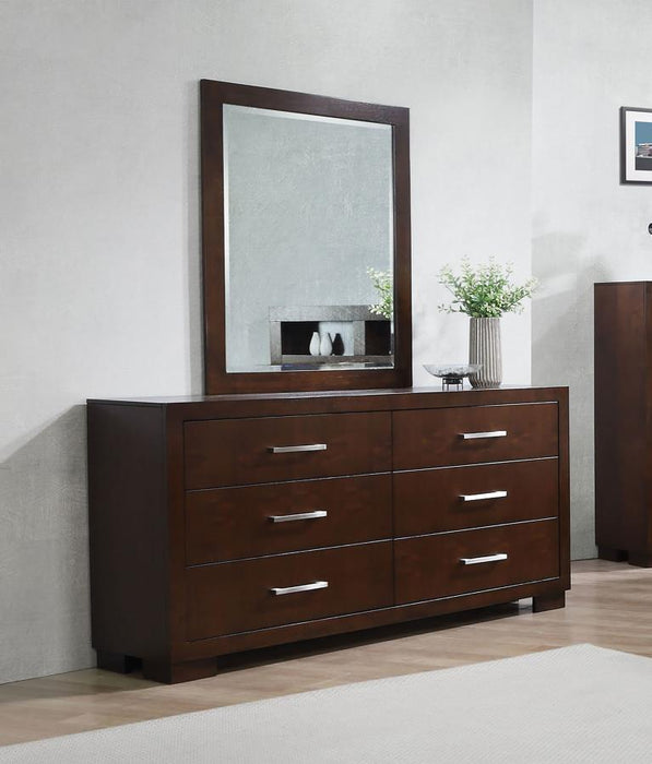 Jessica - 6-Drawer Dresser With Mirror – Dresser & Mirror by CoasterEssence at Furniture Wholesale Plus , Nashville furniture store
