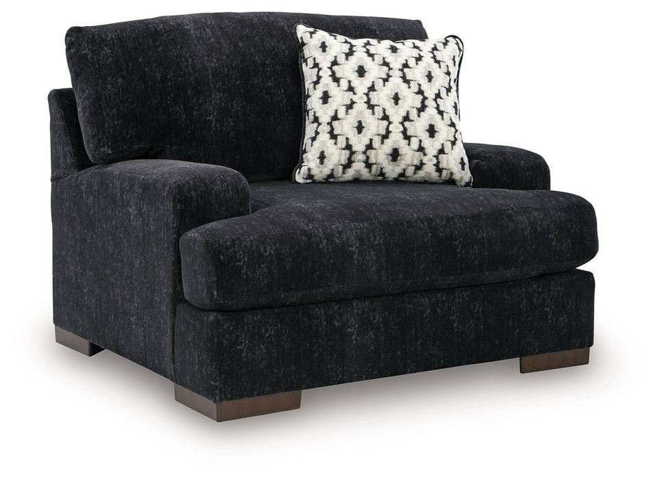 Whitmore Manor - Chair And A Half - Black Pearl – Arm Chairs by Benchcraft® at Furniture Wholesale Plus , Nashville furniture store