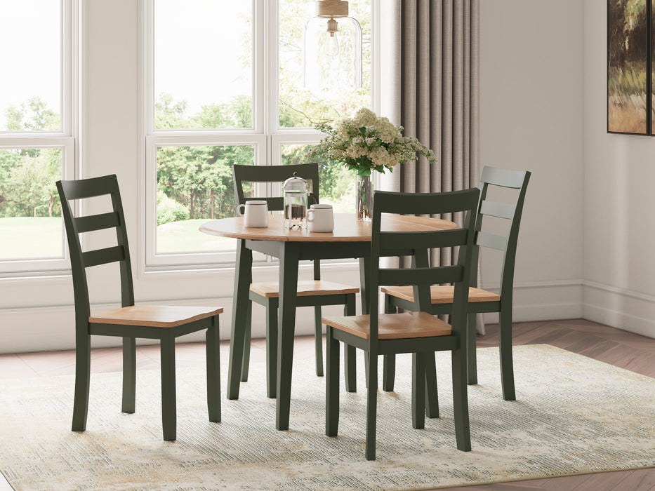 Gesthaven - Round Dining Room Drop Leaf Table Set – 5 Piece Dining Room Sets by Signature Design by Ashley® at Furniture Wholesale Plus , Nashville furniture store