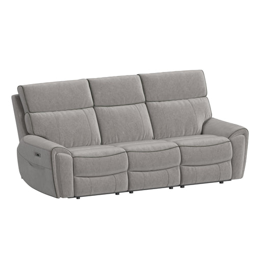 Jackpot - P1 Sofa With Heat Massage - Explore Light Gray – Reclining Sofas by Elements International at Furniture Wholesale Plus , Nashville furniture store