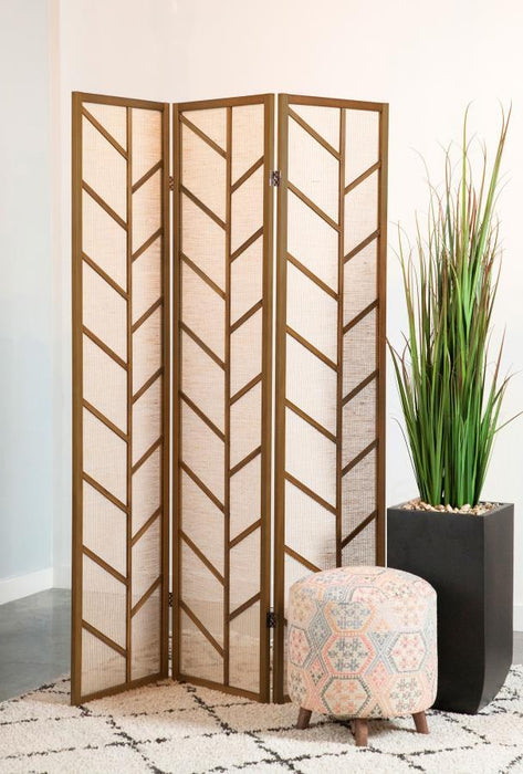 Mila - 3-Panel Room Divider Folding Shoji Screen - Walnut - Premium Room Dividers from CoasterEveryday - Just $169! Shop now at Furniture Wholesale Plus  We are the best furniture store in Nashville, Hendersonville, Goodlettsville, Madison, Antioch, Mount Juliet, Lebanon, Gallatin, Springfield, Murfreesboro, Franklin, Brentwood