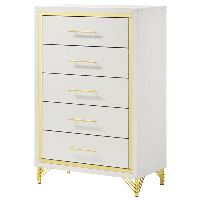 Lucia - 5-Drawer Bedroom Chest – Accent Chests by Coaster Fine Furniture at Furniture Wholesale Plus , Nashville furniture store