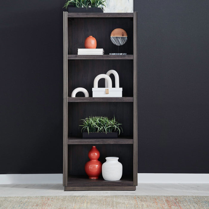 Modern Edge - Bunching Bookcase - Caffe – Standard Bookcases by Liberty Furniture at Furniture Wholesale Plus , Nashville furniture store
