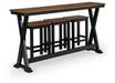 Wildenauer - Rectangular Dining Room Counter Table Set (Set of 4) - Brown / Black – 4 Piece Dining Room Sets by Signature Design by Ashley® at Furniture Wholesale Plus , Nashville furniture store
