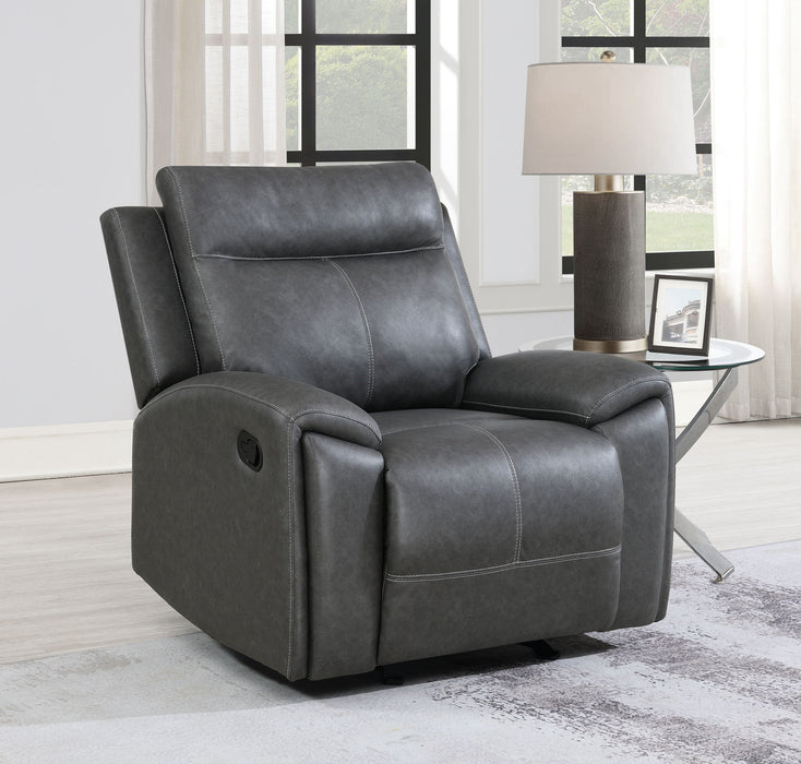 Gaston - Manual Recliner - Gray – Reclining Chairs by Steve Silver Furniture at Furniture Wholesale Plus , Nashville furniture store