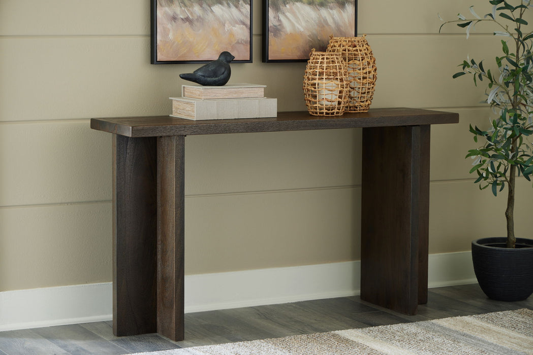 Jalenry - Console Sofa Table - Grayish Brown – Console Tables by Signature Design by Ashley® at Furniture Wholesale Plus , Nashville furniture store