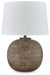 Neavesboro - Metal Table Lamp - Antique Brown / White – Table Lamps by Signature Design by Ashley® at Furniture Wholesale Plus , Nashville furniture store